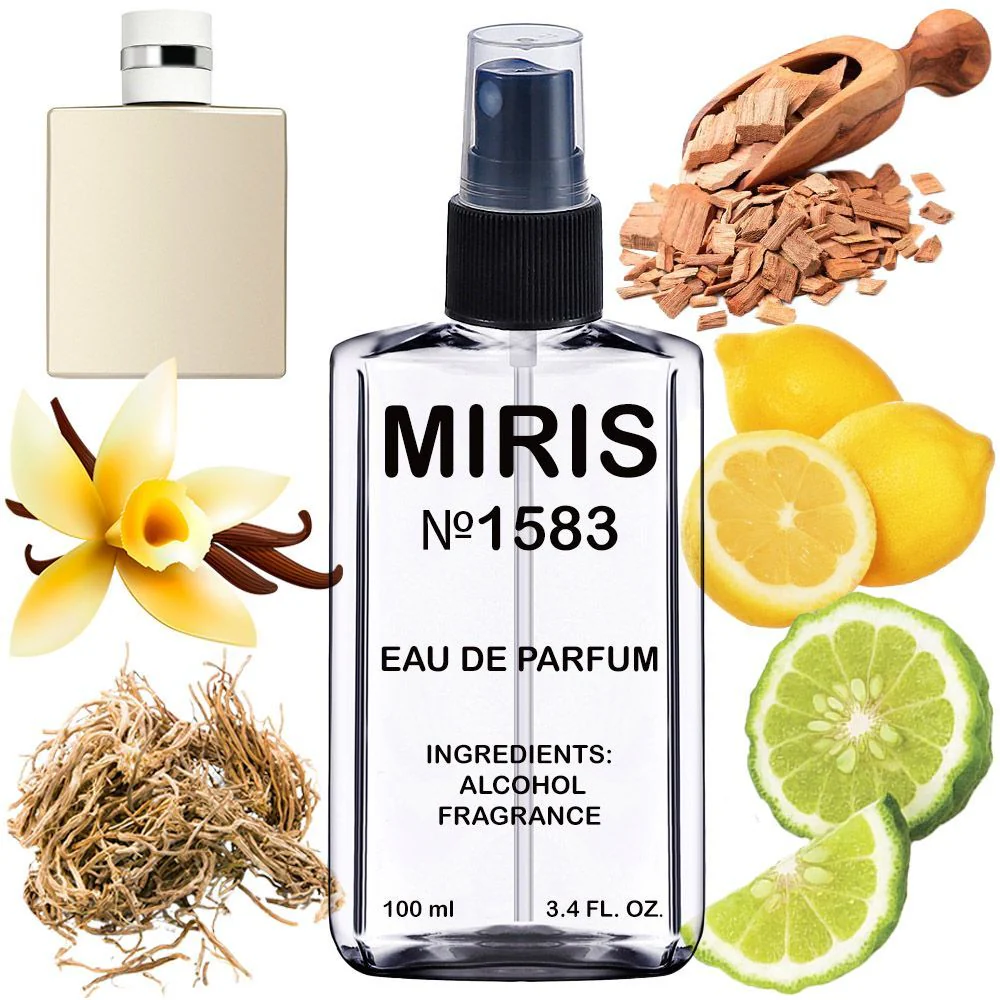 MIRIS No. 1583, Inspired by Allure Homme Blanche, Long-Lasting Eau de Parfum for Men, Spray 3.4 Fl Oz / 100 ml