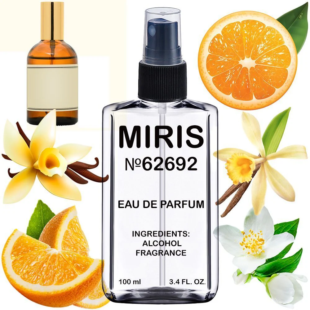 MIRIS No. 62692, Inspired by Orange Jasmine Vanile, Long-Lasting Unisex Eau de Parfum for Women & Men, Spray 3.4 Fl Oz / 100 ml