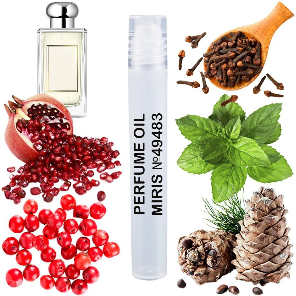 MIRIS No. 49483, Inspired by Pomegranate Noir, Long-Lasting Unisex Perfume Oil for Women & Men Roll-On, Rollerball 0.34 Fl Oz / 10 ml